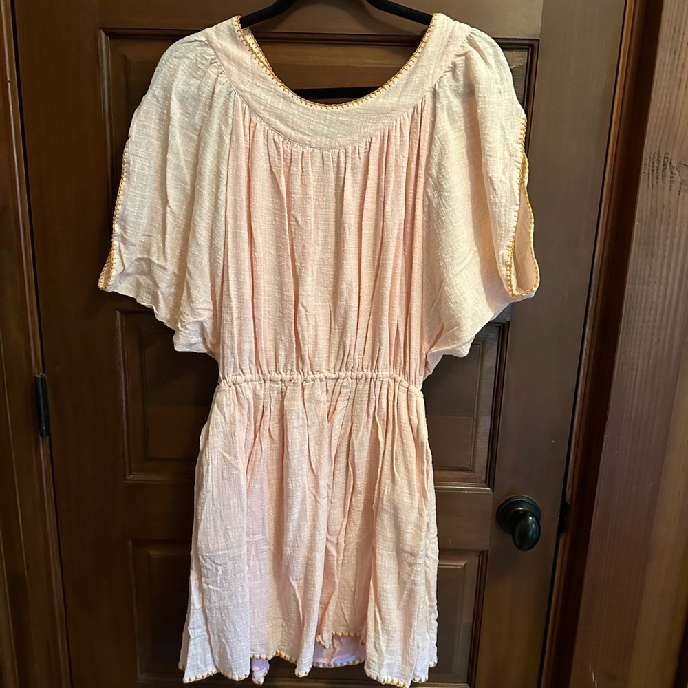 NWT Chasing Unicorns Rose Garden Cotton Embroidered Mini Dress Generous Fit - Picture 4 of 9